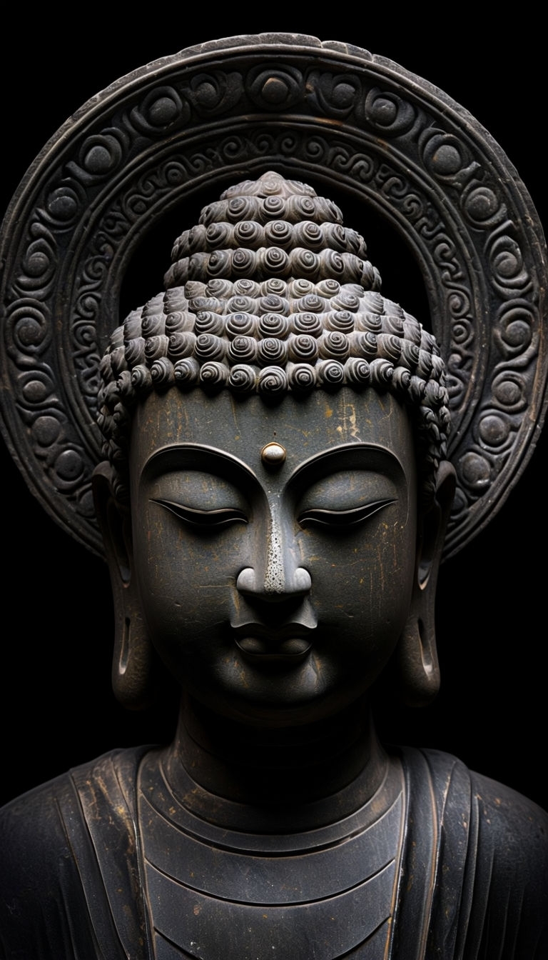 Serene Buddha Statue Close-Up Photograph for Phone Case Cover