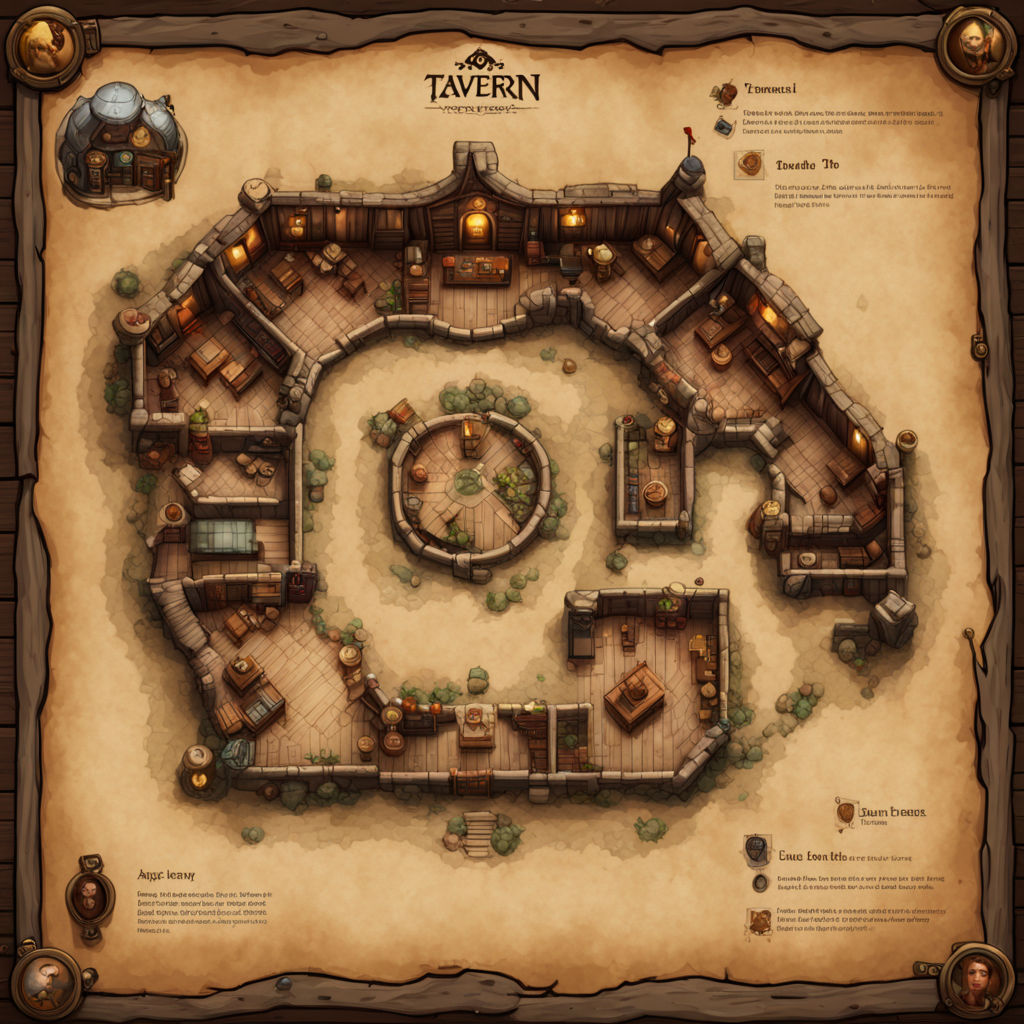 Tavern, Map, Layout by B “J0Dada” T - Playground