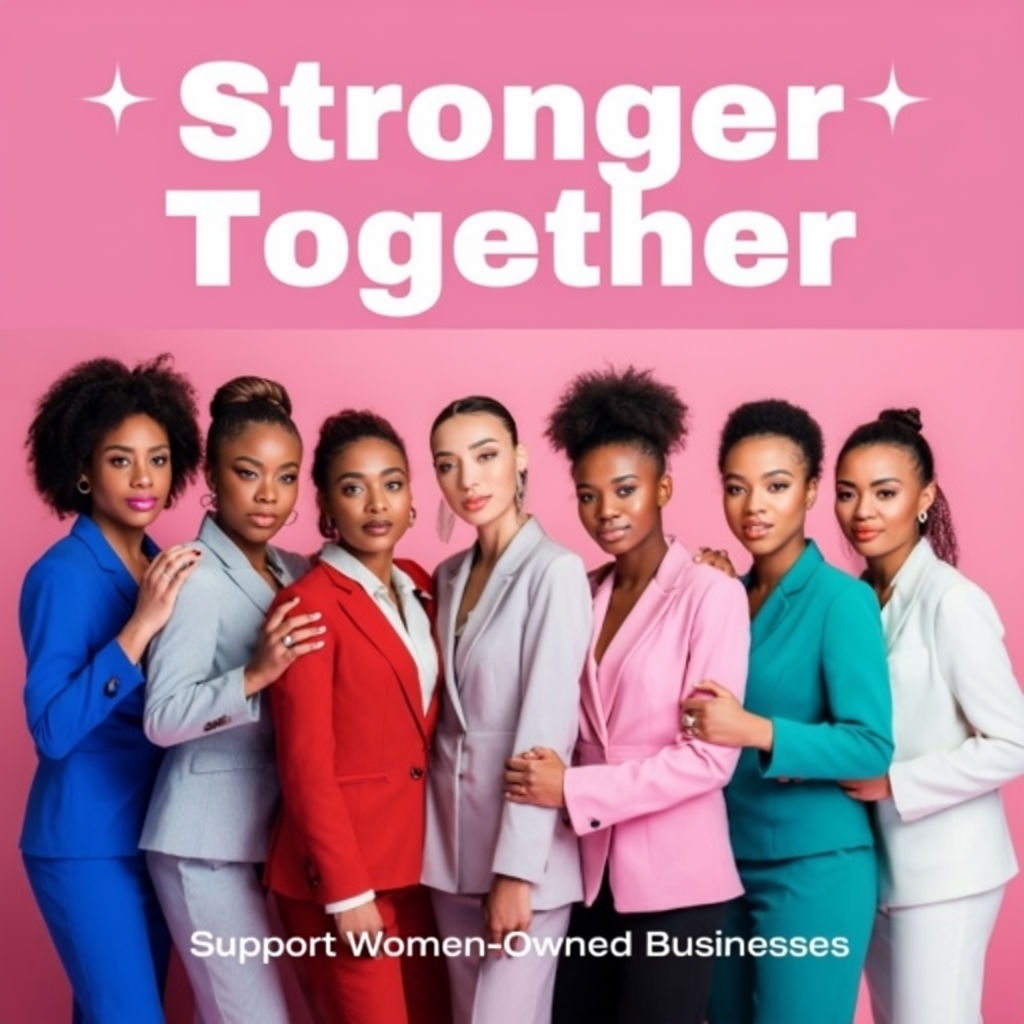 Empowering Women in Business Unity Photo "Stronger Together" Social Media Post
