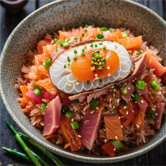 Tuna kimchi rice bowl by Jio Park Playground