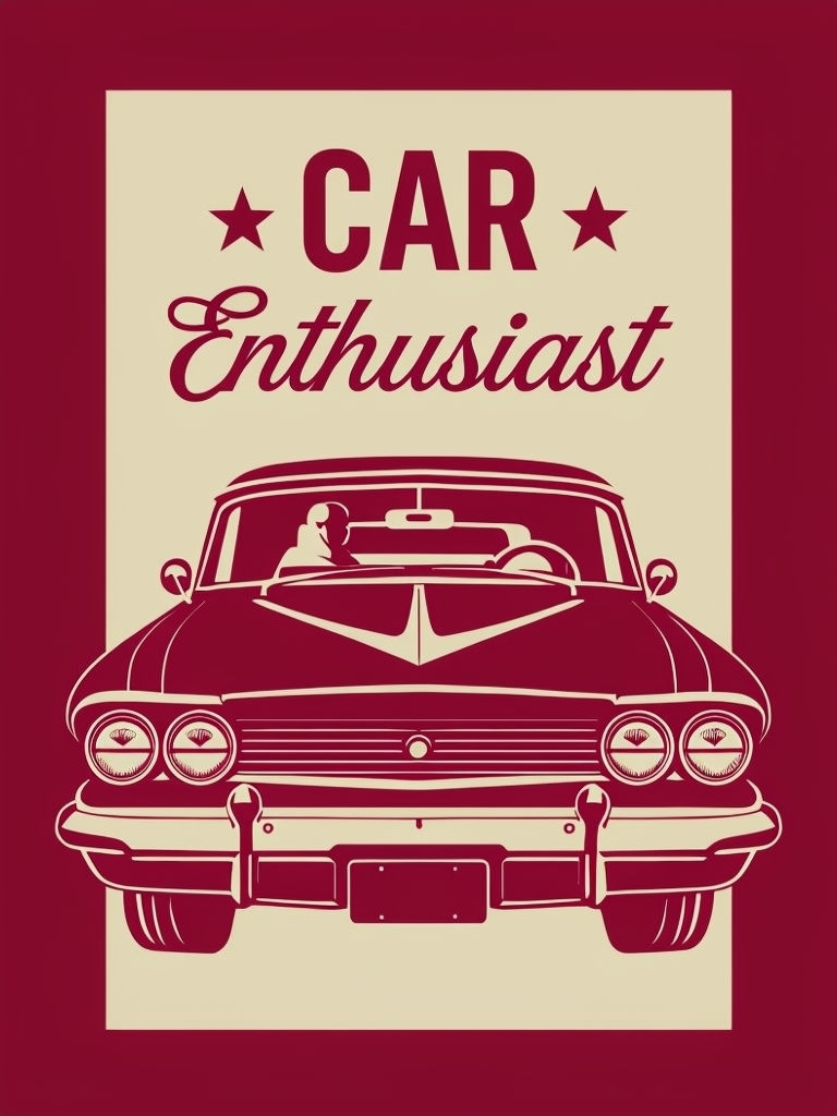 Retro Car Enthusiast Classic Automotive Graphic T-Shirt