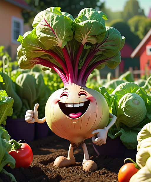 Cartoon-style turnip by Andrzej Pałka - Playground