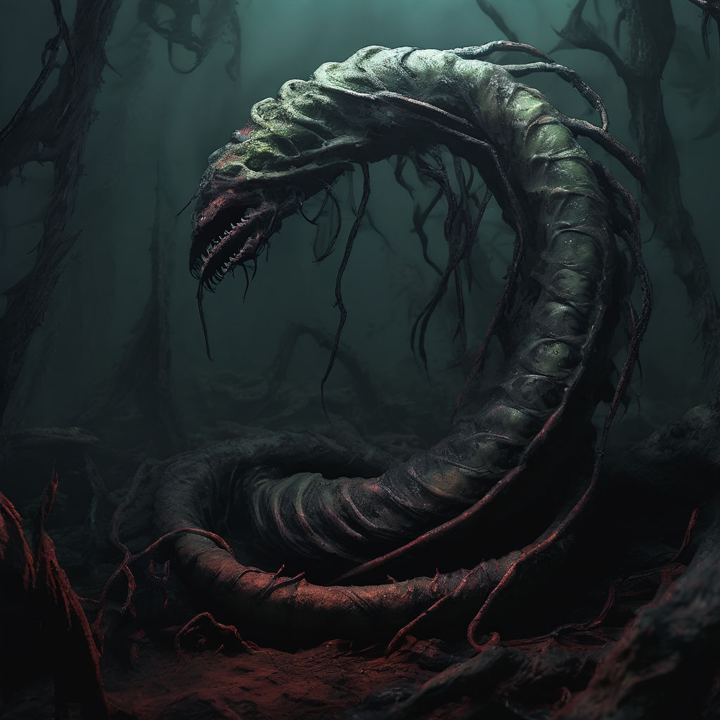 Corpse worms immortal by Olha Verko - Playground