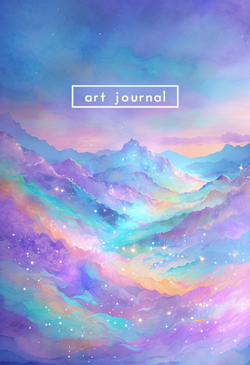 Vibrant Abstract Ethereal Landscape Art Journal EBook Cover