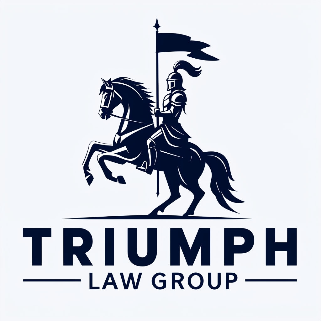 Navy Blue Knight Triumph Law Group Minimalist Logo Design