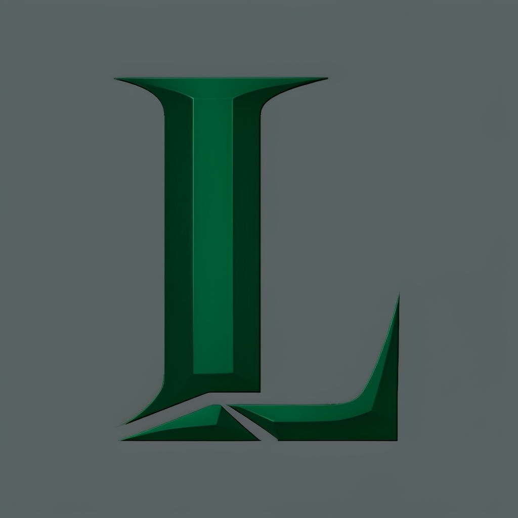 Modern Emerald Green 'L' Monogram Logo Design