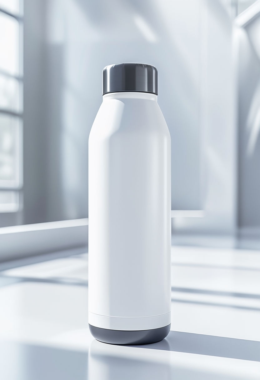 Modern Insulated Stainless Steel Water Bottle Product Mockup