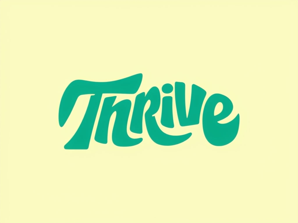 Bold Minimalist Thrive Graphic T-Shirt