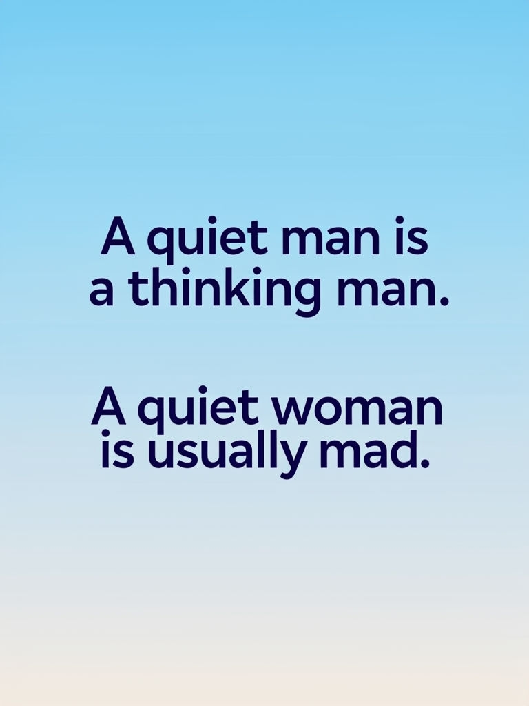 Humorous Minimalist Text Quotes on Gradient Background Poster