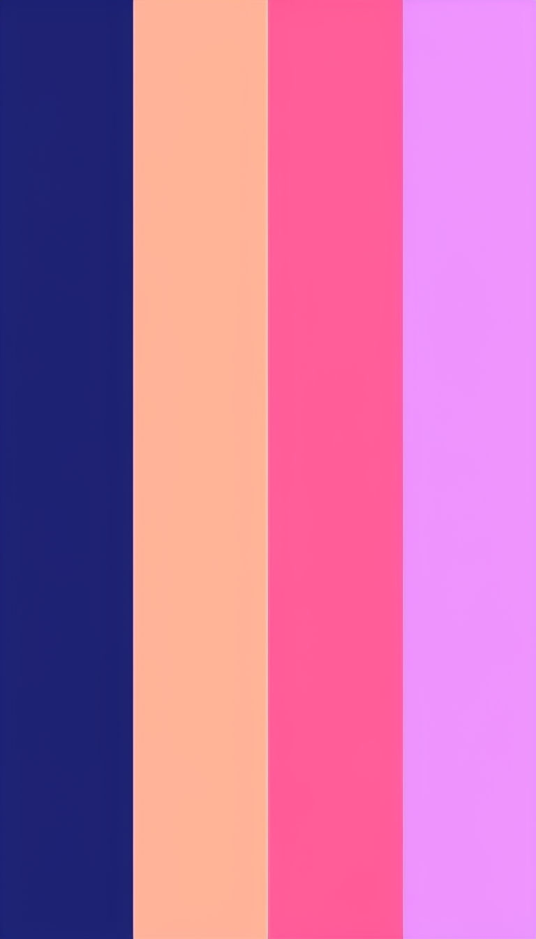 Striking Vertical Color Panels in Navy Blue and Peach Phone Case Cover