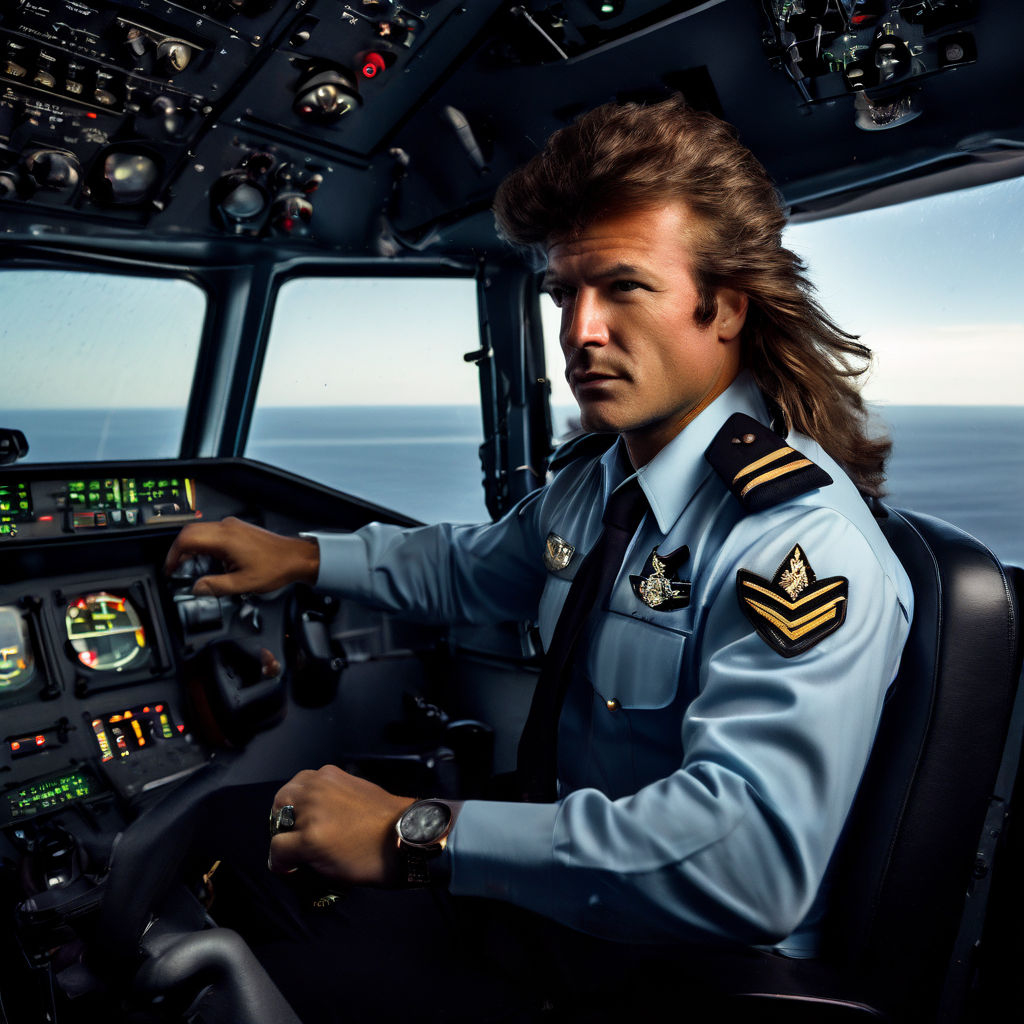 A captain tussles his co-pilots mullet by John Smith - Playground