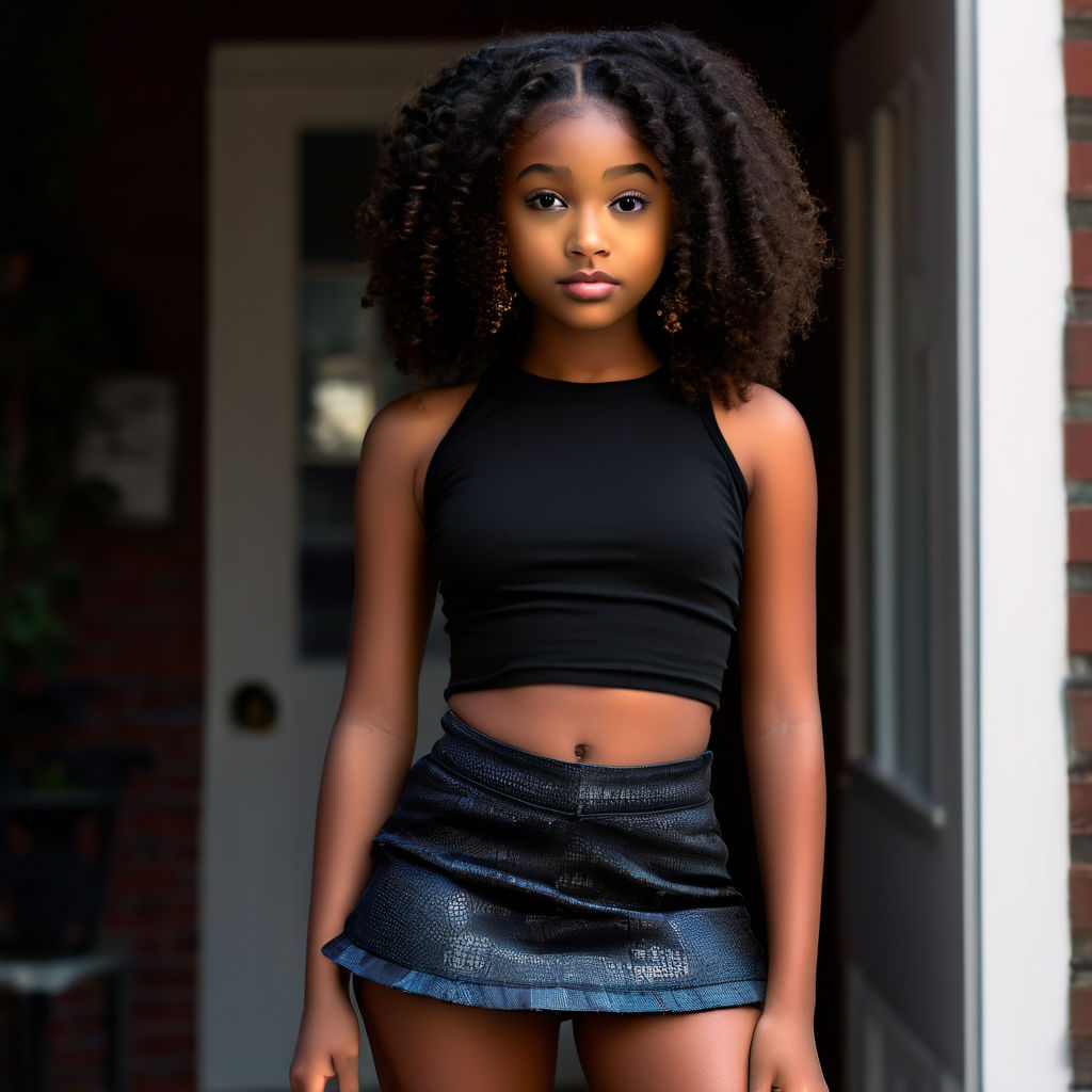 cute black girl full body