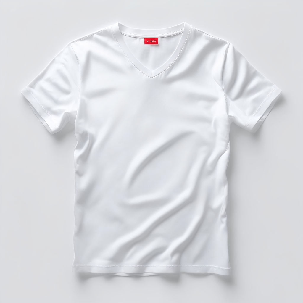 Minimalist White Short-Sleeve T-Shirt Product Mockup