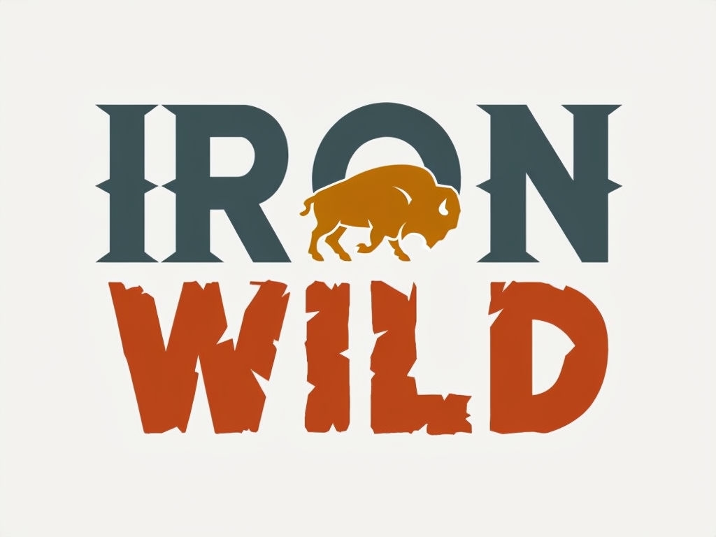 Bold Iron Wild Typography Graphic Design for Hats