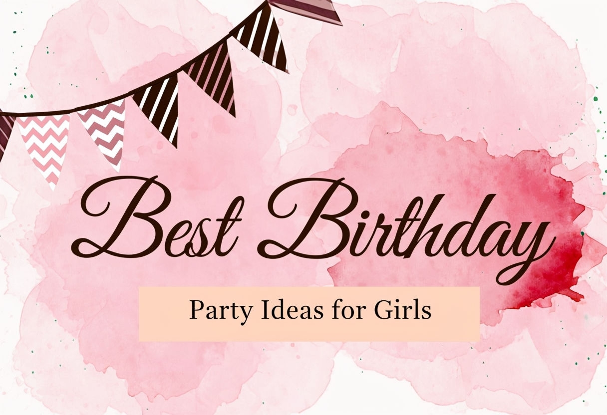 Elegant Best Birthday Party Ideas for Girls Banner Social Media Post