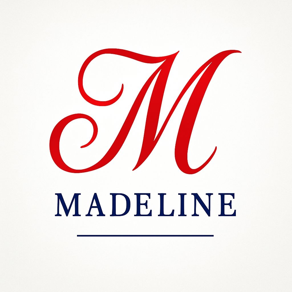 Elegant Crimson Letter M Monogram Logo Design