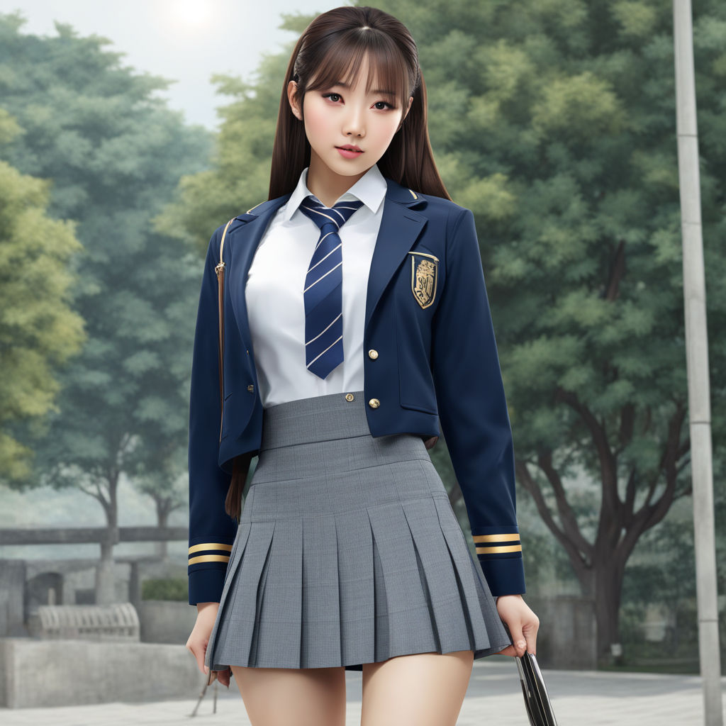 korean waifu girl school outfit likeness nude realistic