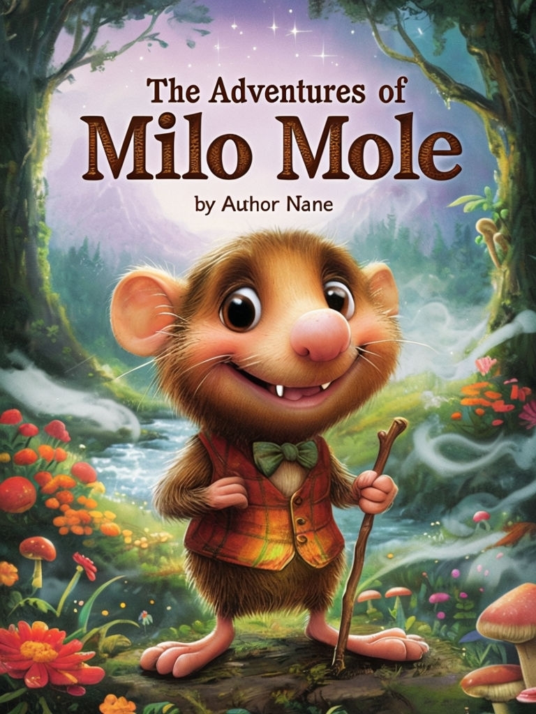 Whimsical Adventures of Milo Mole in Enchanted Forest EBook Cover