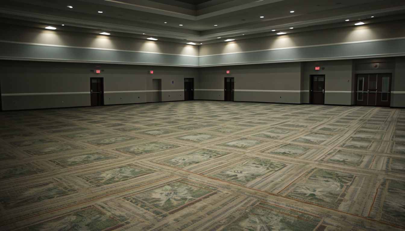 Spacious Indoor Convention Center Virtual Background Image