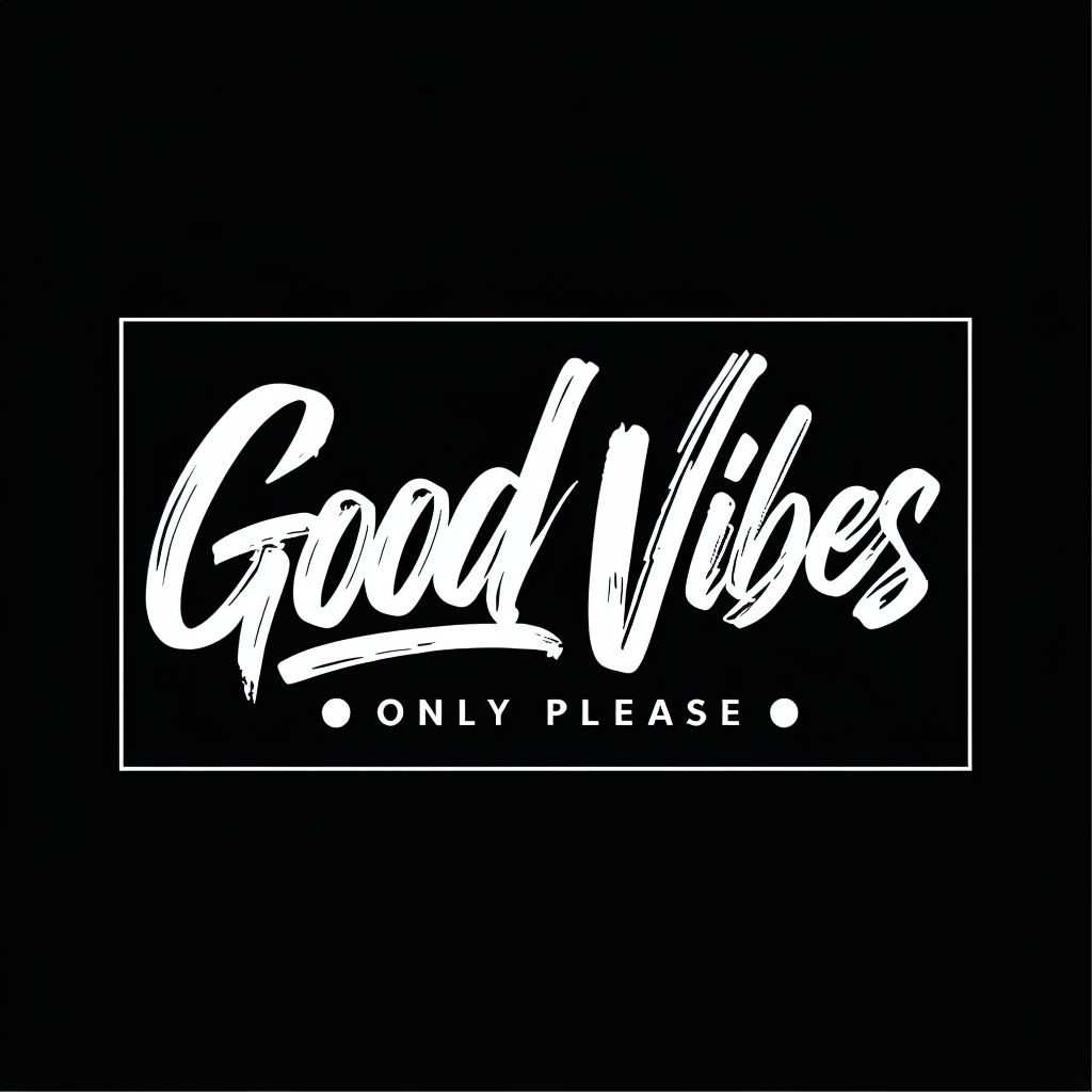 Good Vibes Only Minimalist Logo Design T-shirt