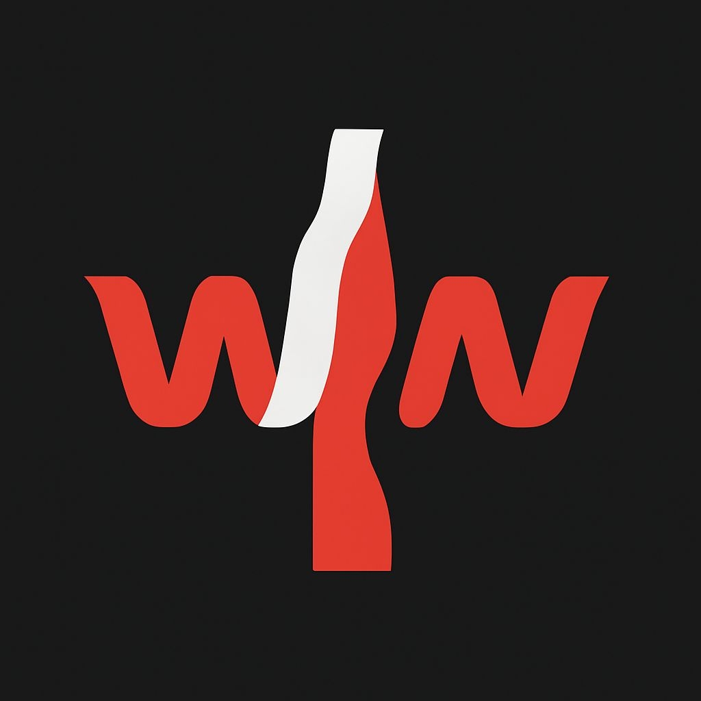 Vibrant Red-Orange Minimalist Abstract Shapes Logo