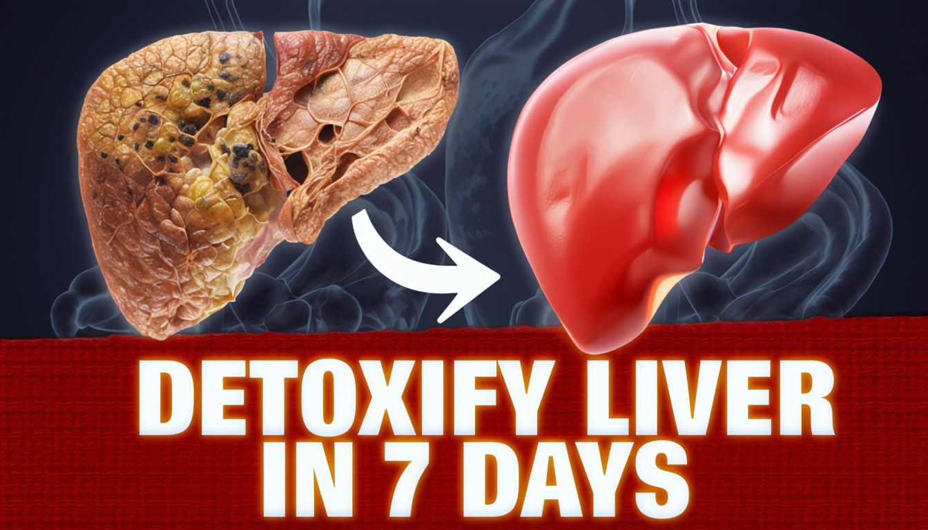 Detoxify Your Liver in 7 Days Graphic for Health Awareness Social Media Post