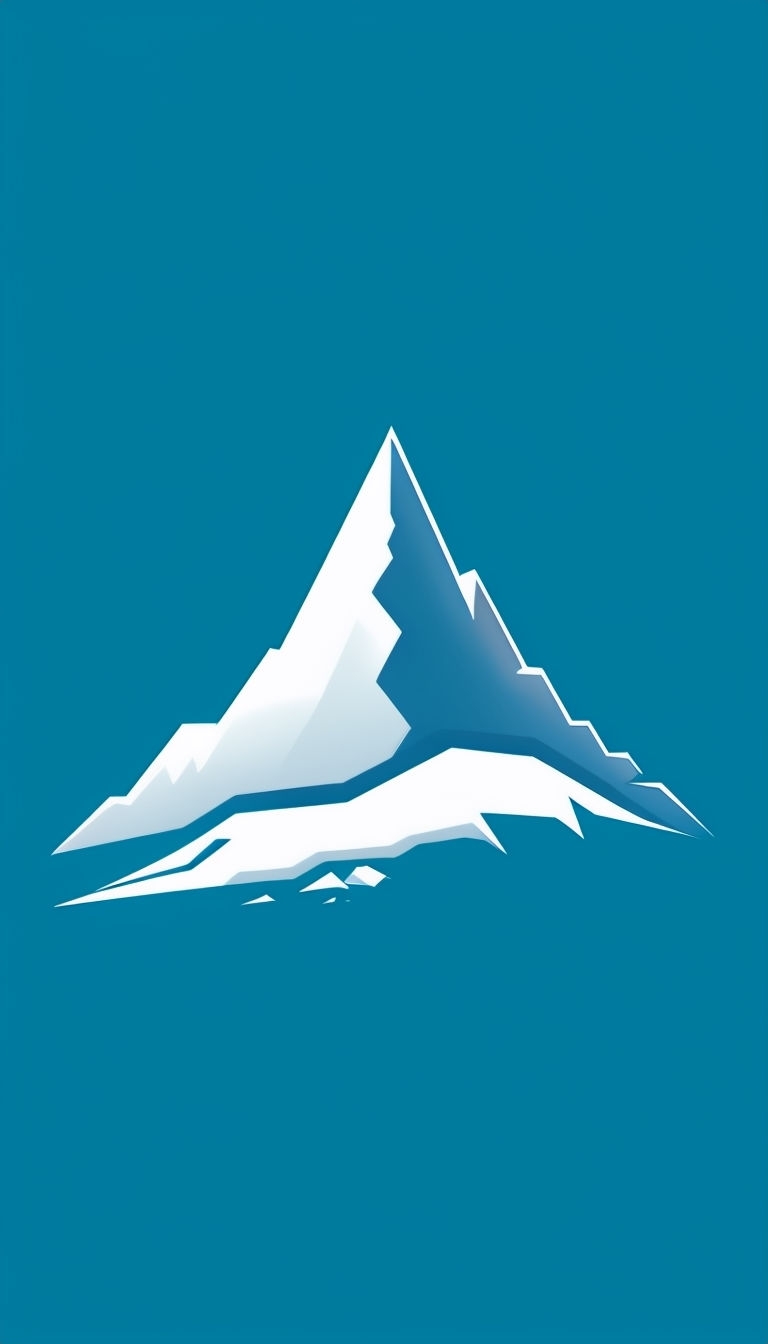 Stylized White Mountain Peak Minimalist Design Phone Case Cover