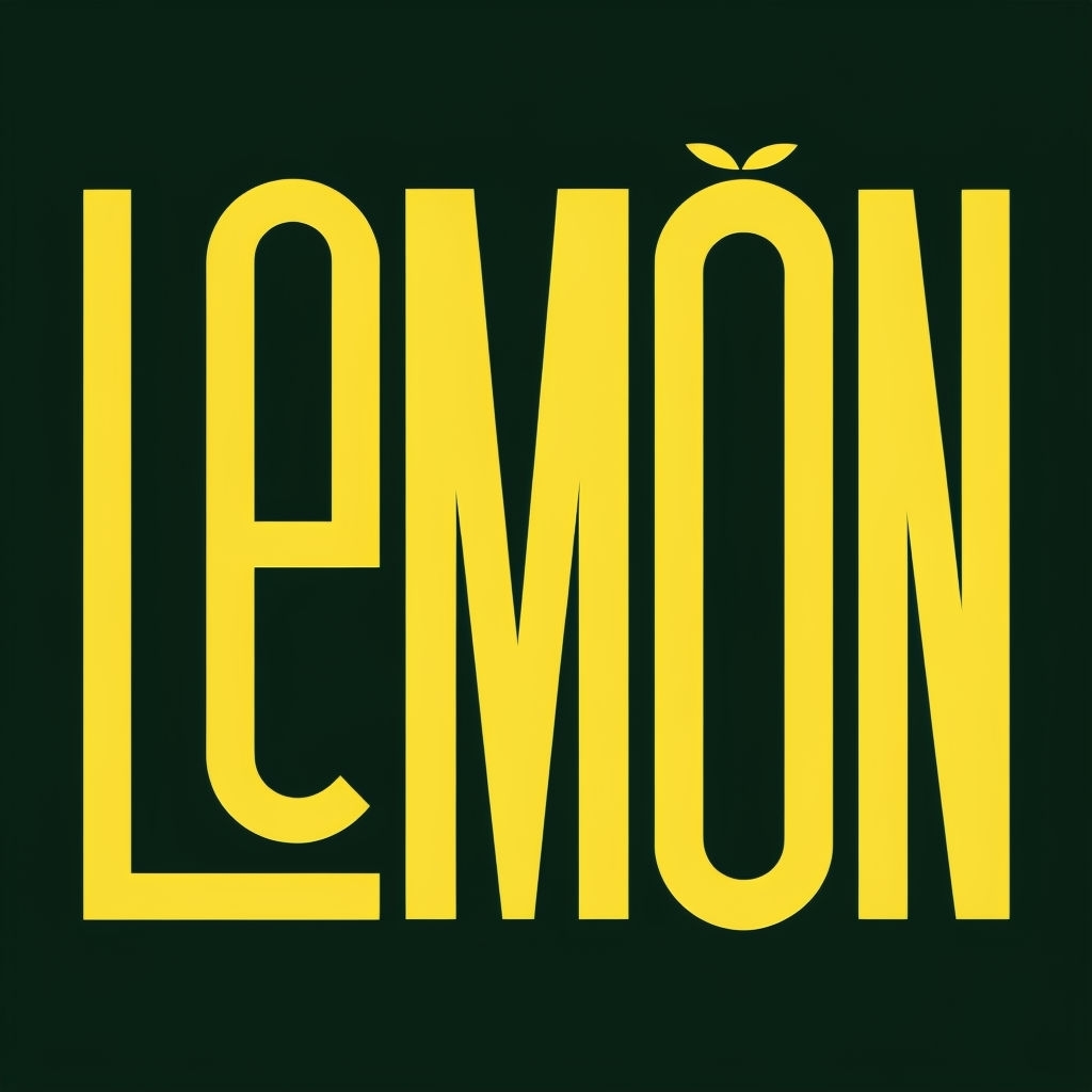 Modern Lemon-Themed Typography Design Featuring Playful Accents Logo