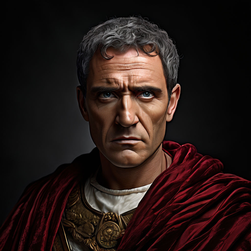 Hyperrealistic julius caesar unibrow by Steven Stevenson - Playground