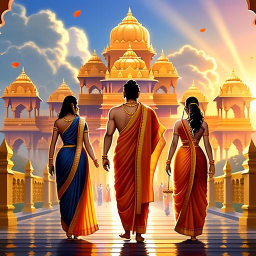 Lord Rama returning to Ayodhya by Ananth C Nair - Playground