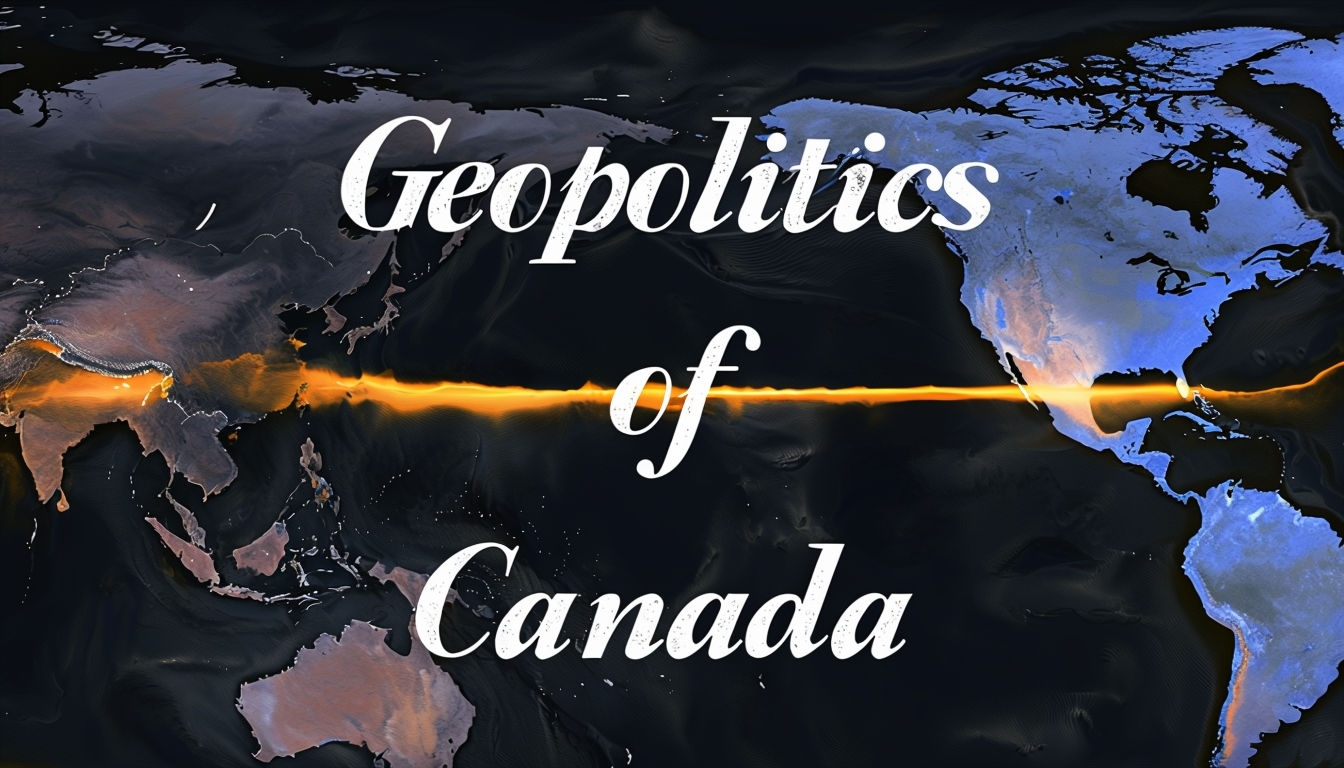Geopolitics of Canada Satellite Map Illustration for Social Media Post