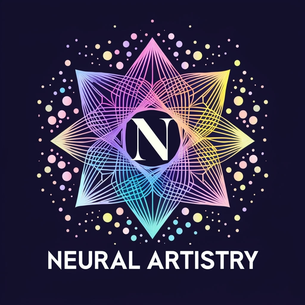 Vibrant Geometric Neural Artistry Pattern Art