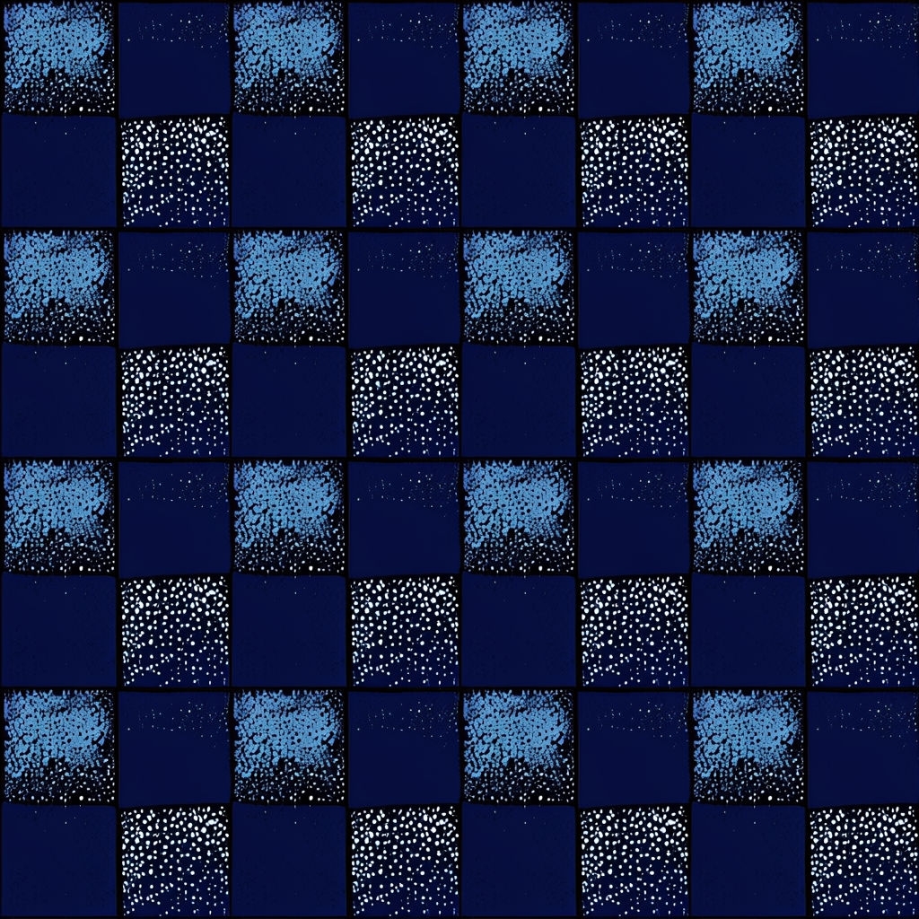 Geometric Interlocking Rectangles Pattern in Blue Seamless Pattern
