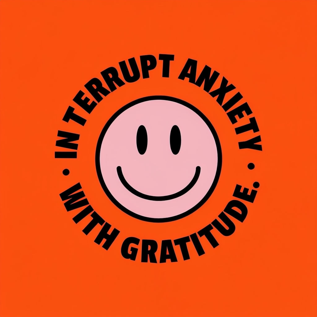 Motivational Smiley Face with Gratitude Text T-Shirt