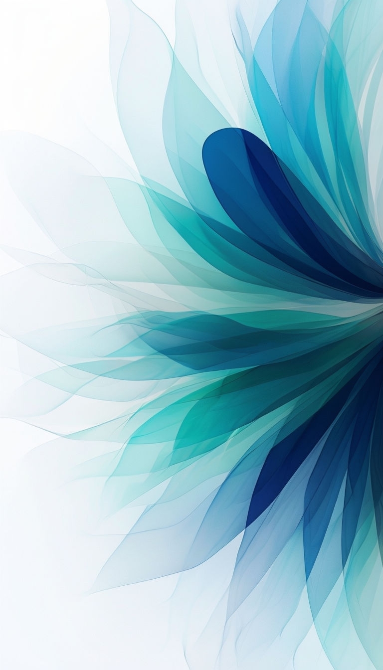 Serene Overlapping Petal Abstract Digital Artwork Mobile Wallpaper