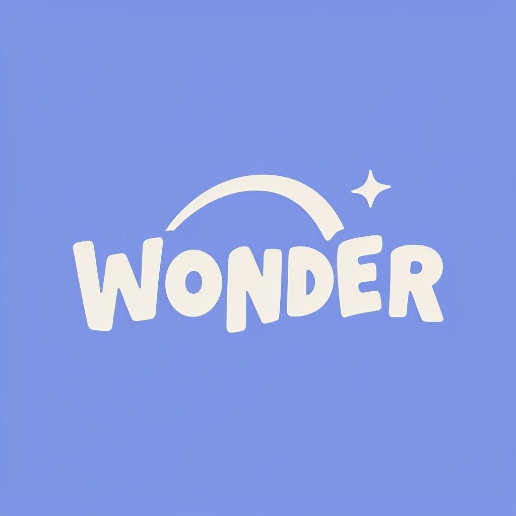 Playful Minimalist WONdER Logo with Unique Lettering Design