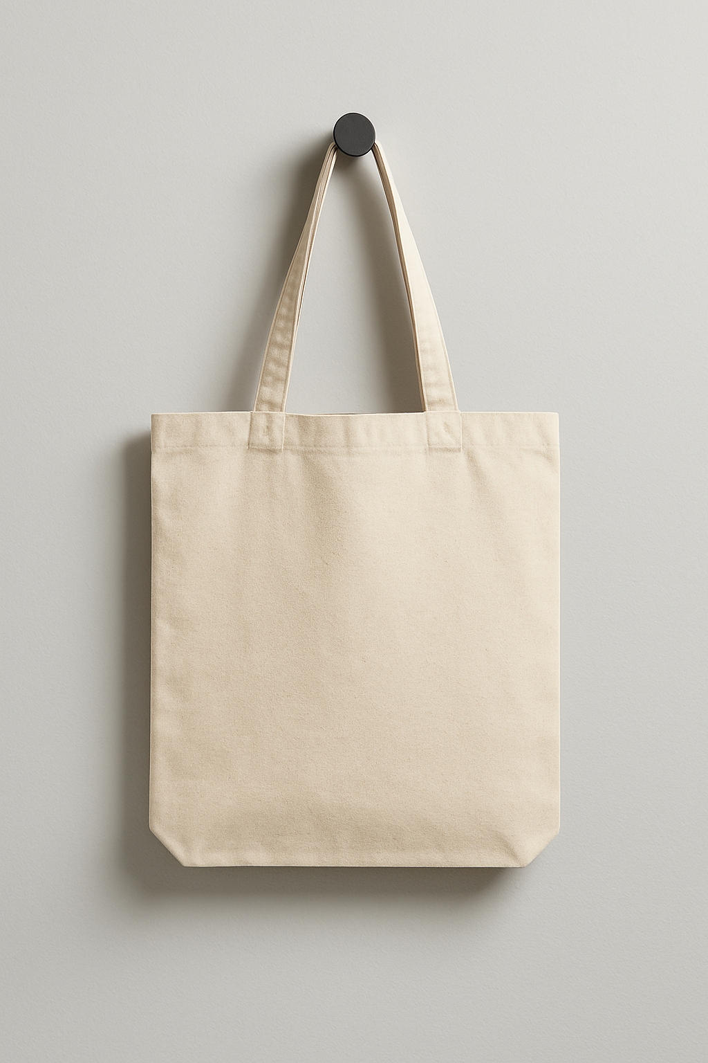 Minimalist Light Beige Tote Bag Display Mockup