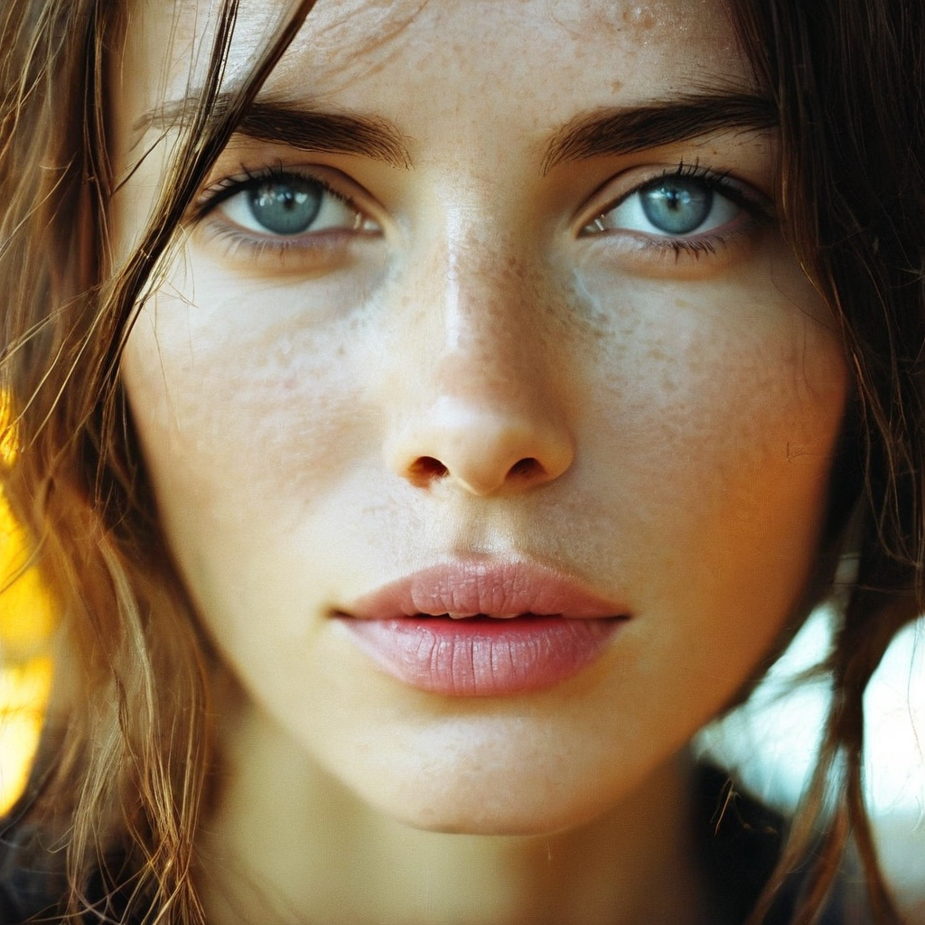 Close-up photography of a self-assured woman positioned to h... by Syl ...