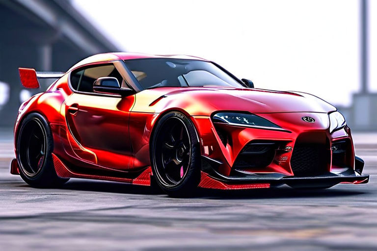 Toyota supra grmn 2025 full modified red colours by amir javed Playground