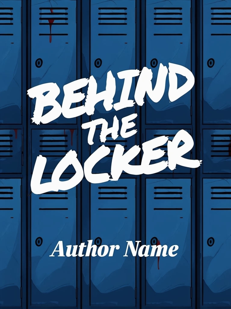 Behind the Locker Bold Illustration with Dripping Blood EBook Cover
