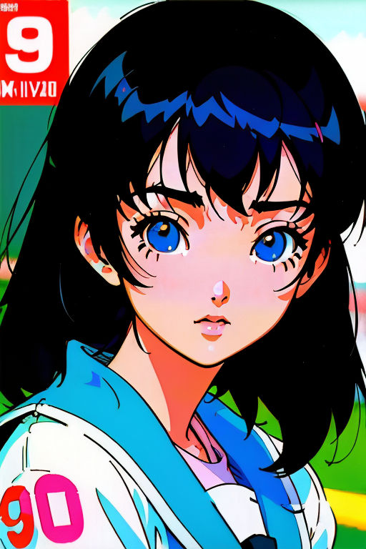 Retro anime girl by hamood habibi - Playground