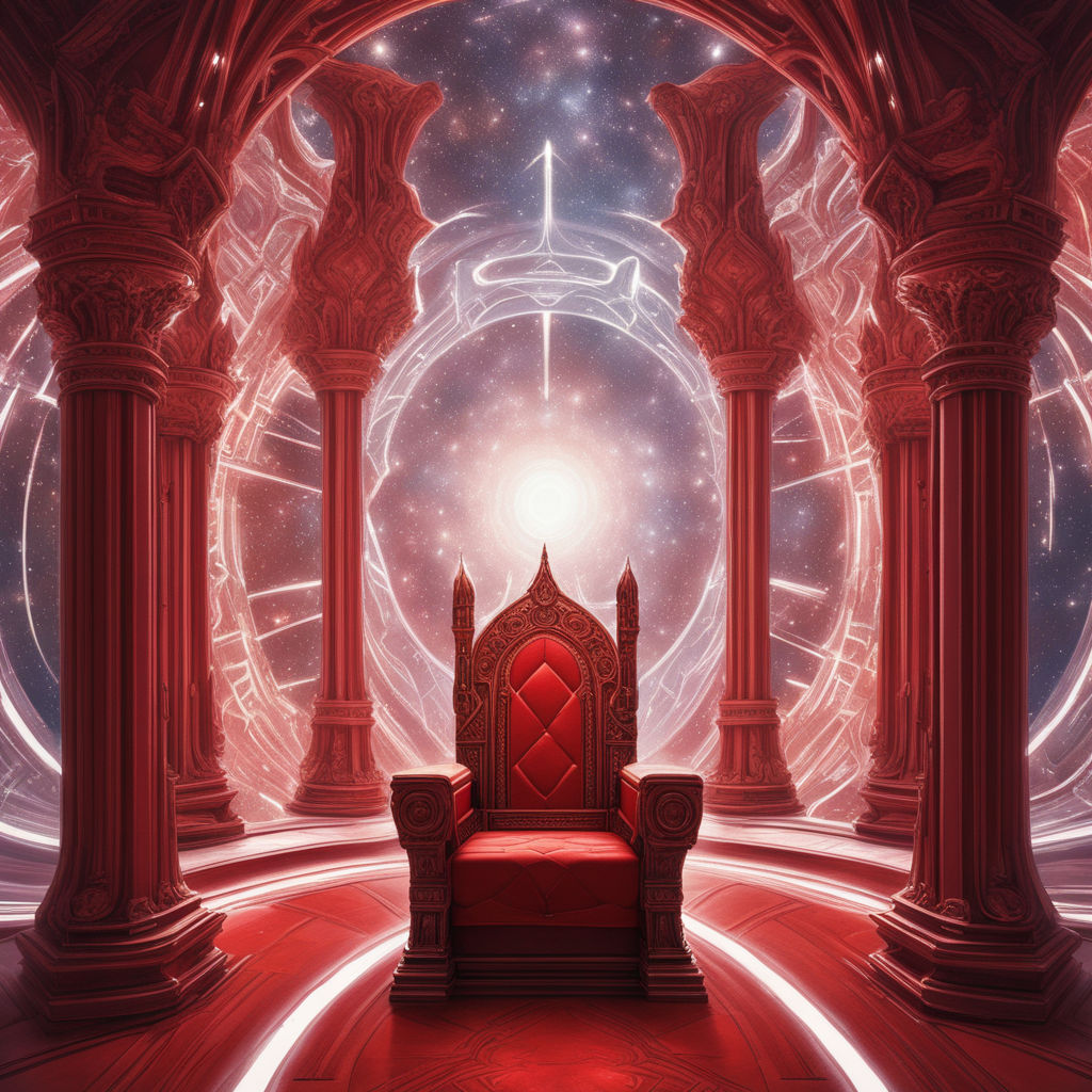 Create an image of magical celestial themed throne room colo... by ...