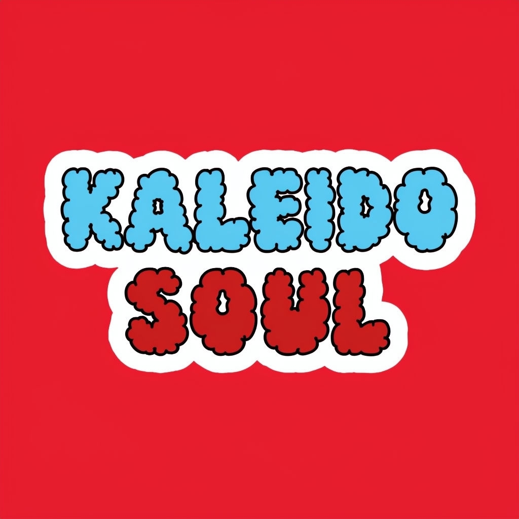 Playful KALEIDO SOUL Cartoon Typography Logo Design