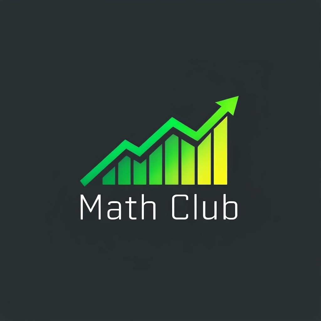 Modern Minimalist Math Club Growth Logo