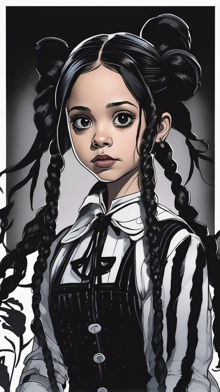 Jenna Ortega Embodying Wednesday Addams By Al Markowich Playground 3302