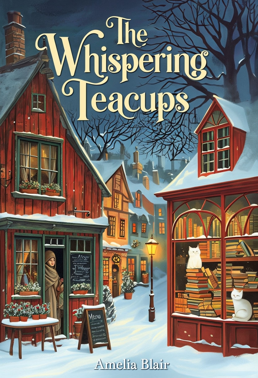 Cozy Winter Scene for The Whispering Teacups EBook Cover