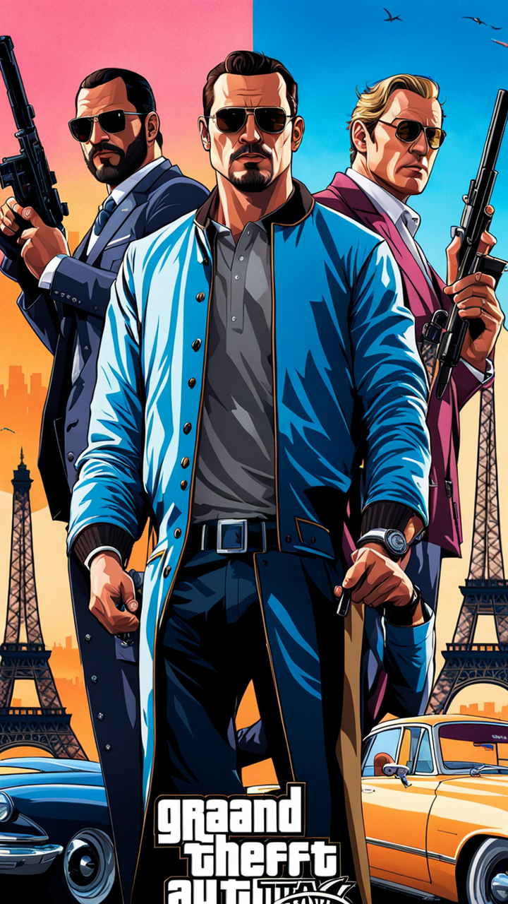 Official game poster for GTA 6 in paris by cuzz soundz - Playground