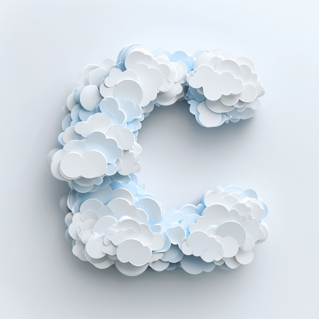 Elegant Cloud-Inspired Letter C Monogram Design
