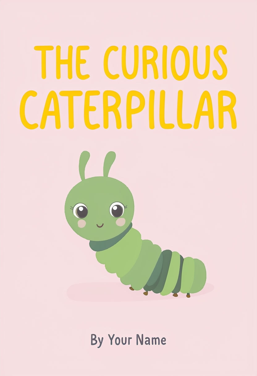 Minimalist Cover Design for The Curious Caterpillar EBook Cover