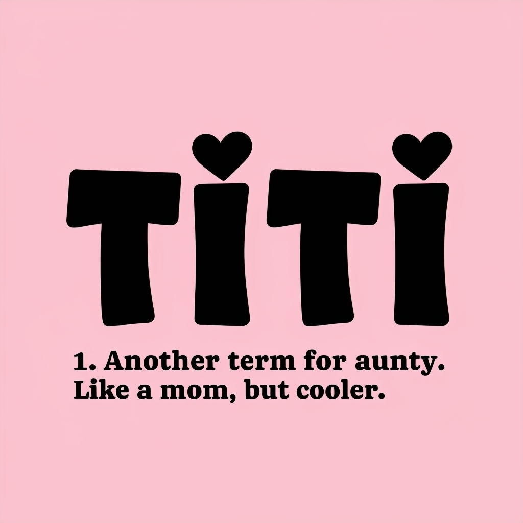 Retro TITI Typography with Aunty Definition T-Shirt